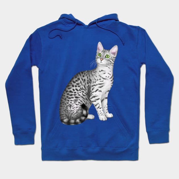 Egyptian Mau (Yellow Background) Hoodie by illucalliart